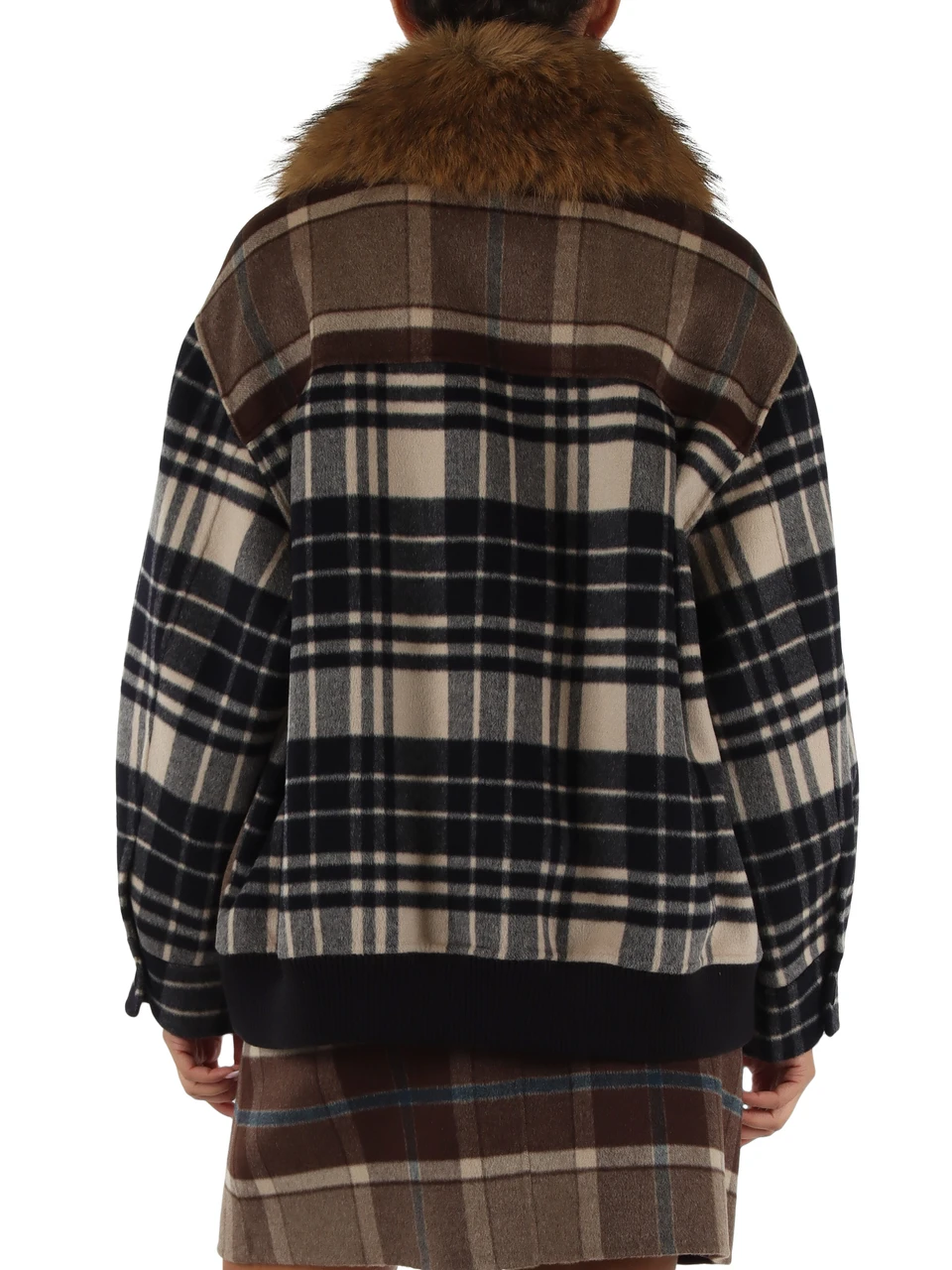 MARRONE | Cappotto corto in lana vergine DIVINA