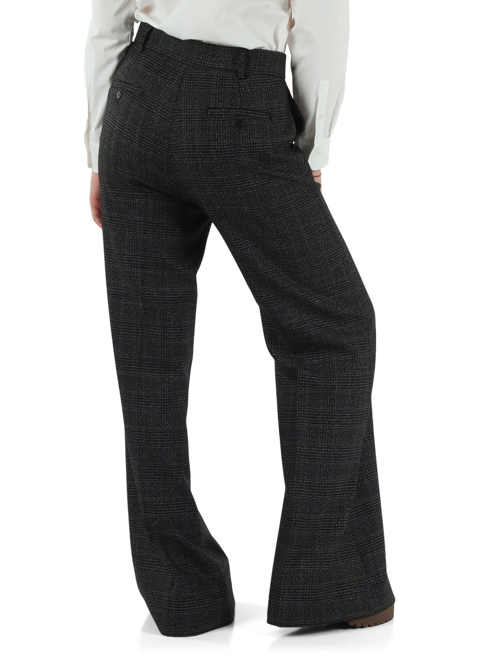GRIGIO SCURO | Pantalone PACCA in batavia di lana Principe di Galles