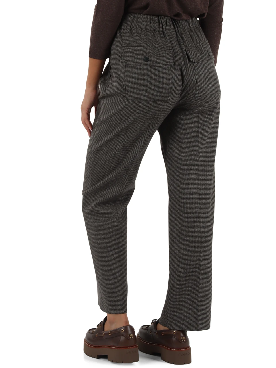 GRIGIO | Pantalone HATELEY in flanella di lana stretch
