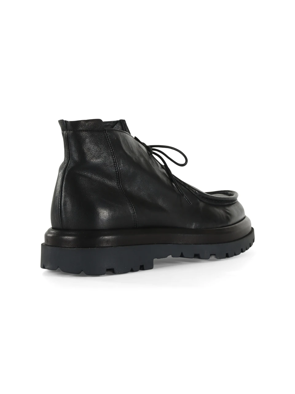 NERO | Stringata alta in pelle