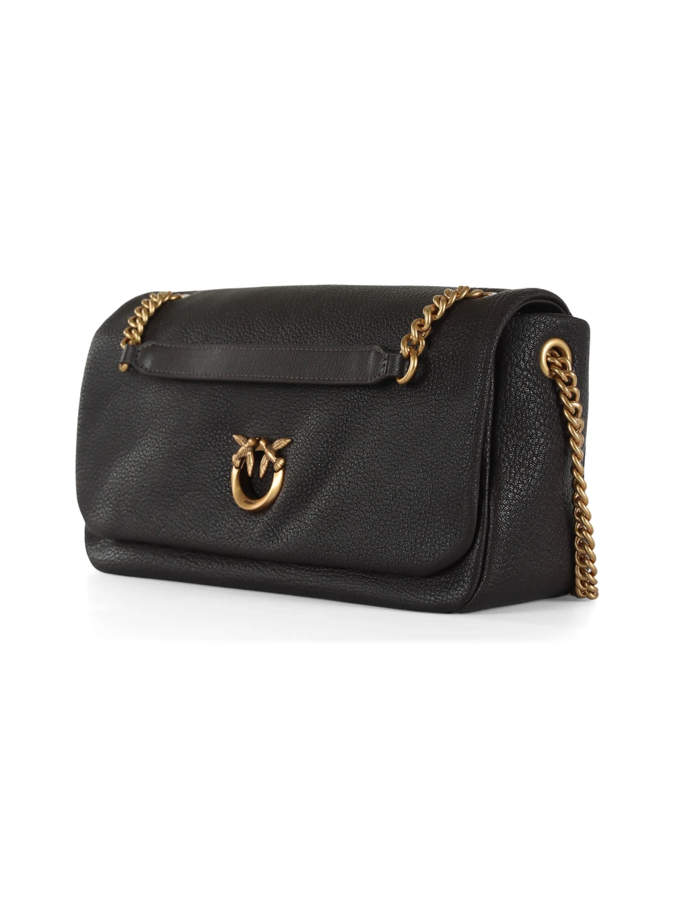 MARRONE | Borsa a spalla in pelle CLICK SOFT HORIZONTAL CHAIN CL.