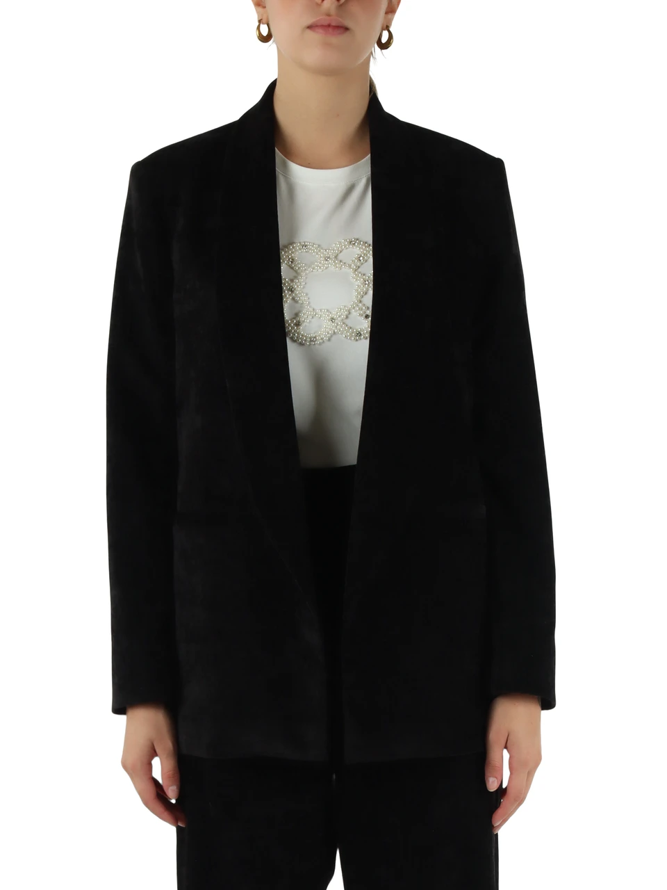 NERO | Giacca in velluto stretch