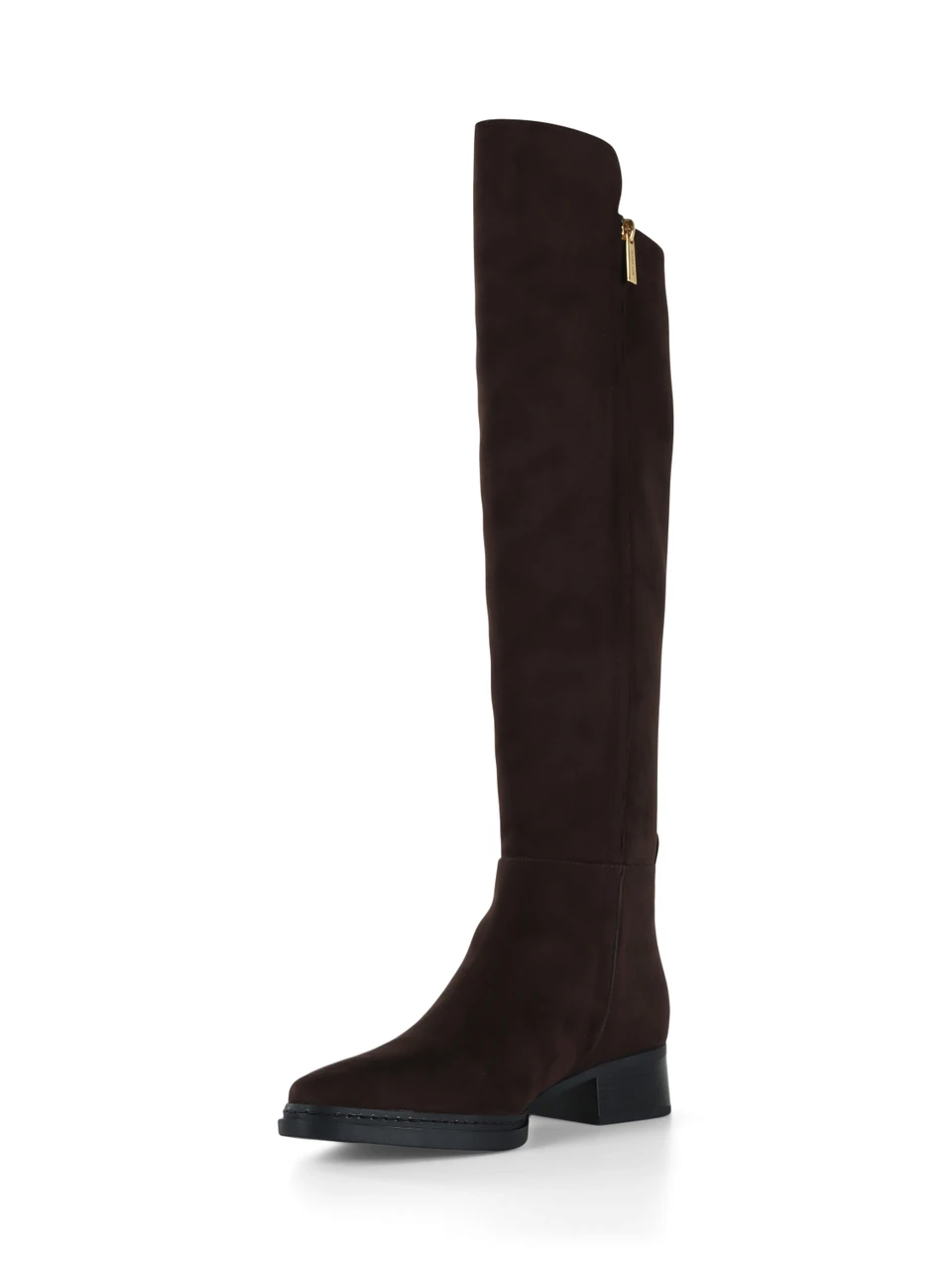 MARRONE | Stivali in tessuto effetto suede LEX