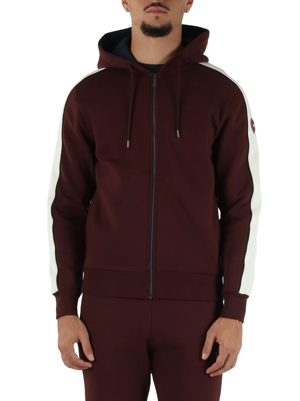 BORDEAUX | Felpa GAMER con zip e bande laterali