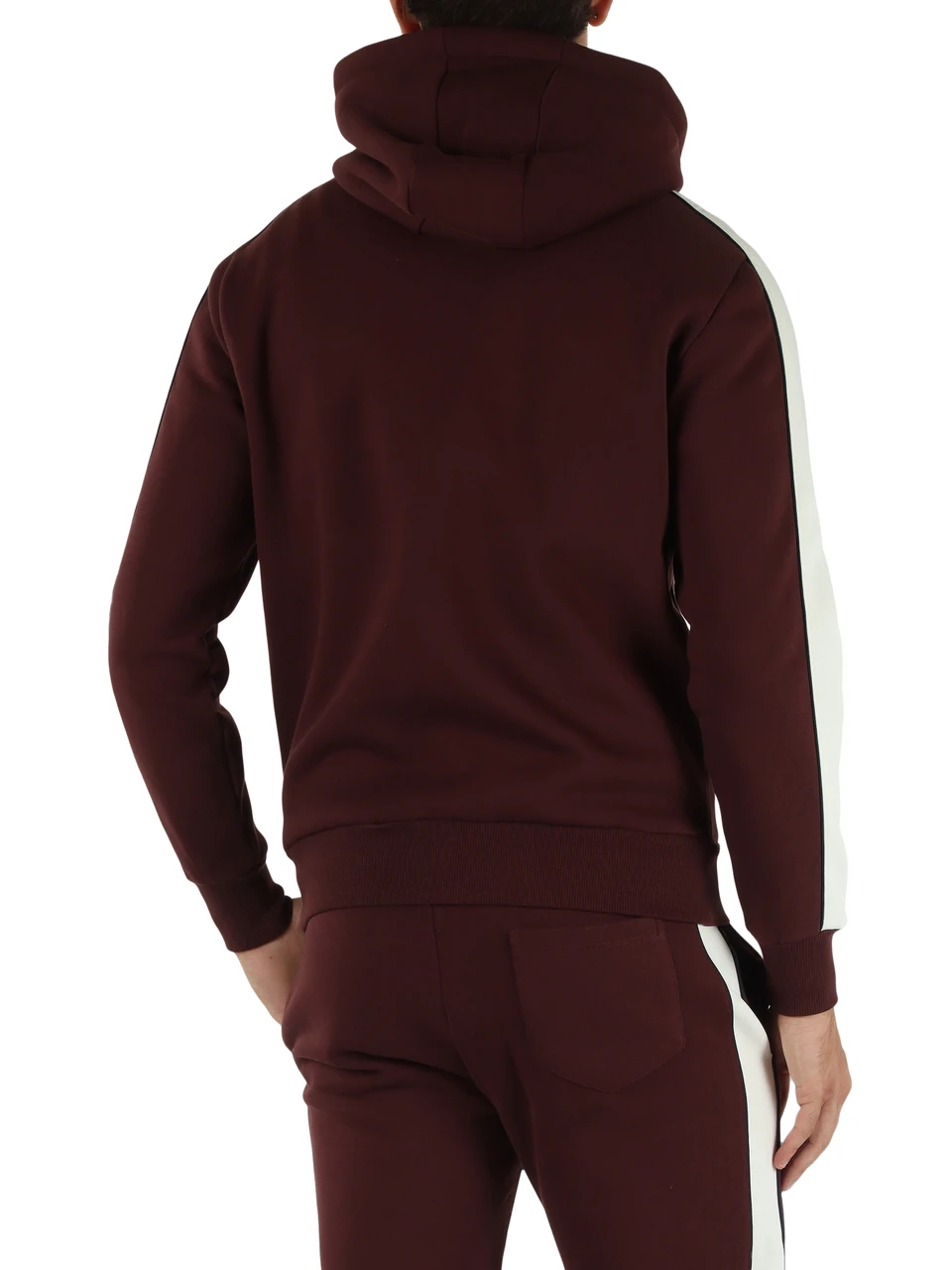 BORDEAUX | Felpa GAMER con zip e bande laterali