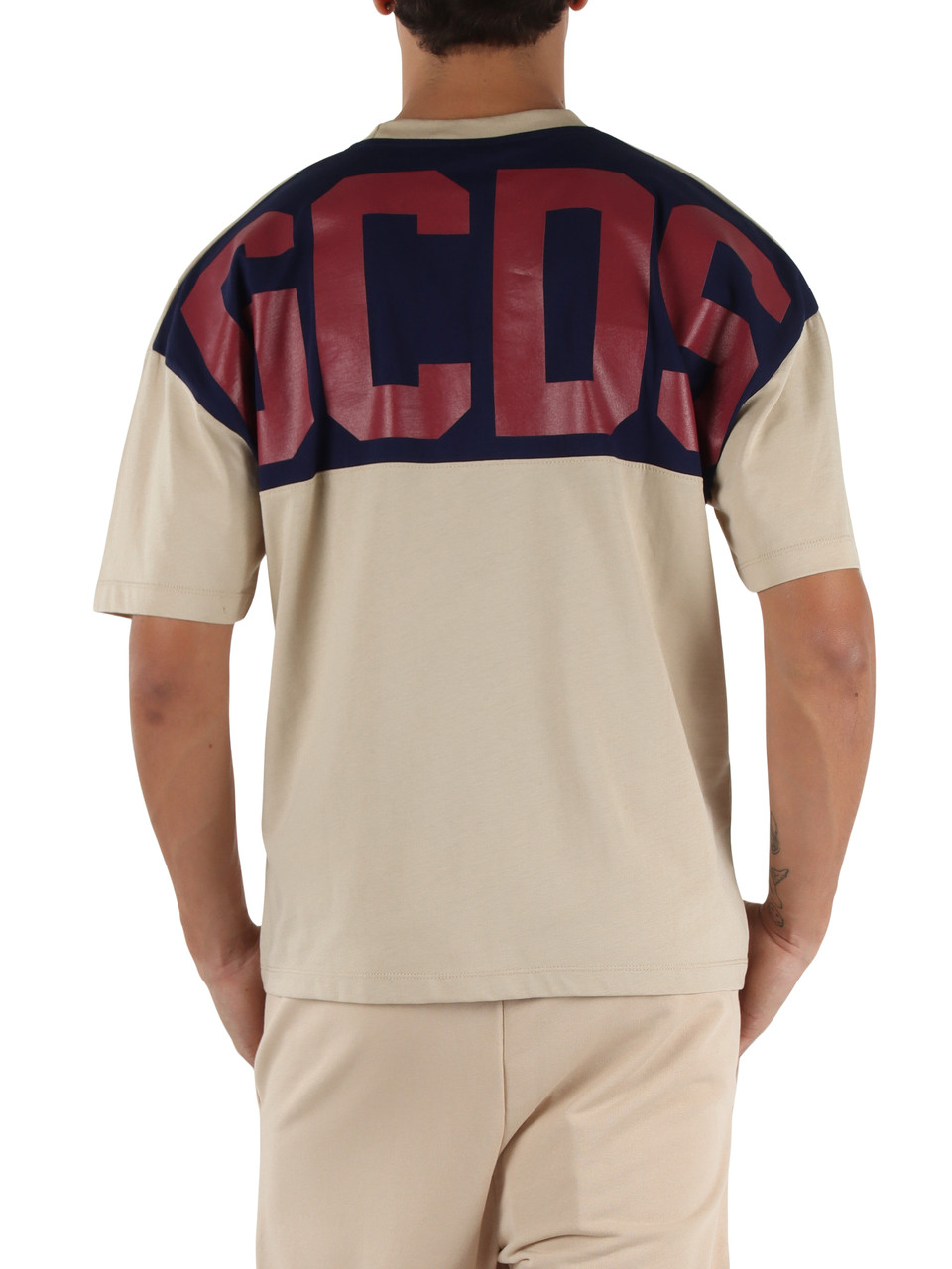 BEIGE | T-shirt in cotone con stampa logo