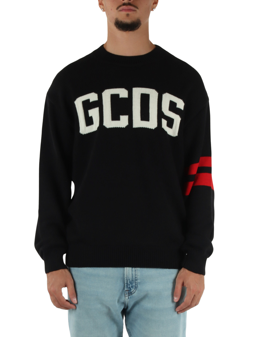 NERO | Maglia girocollo in misto lana