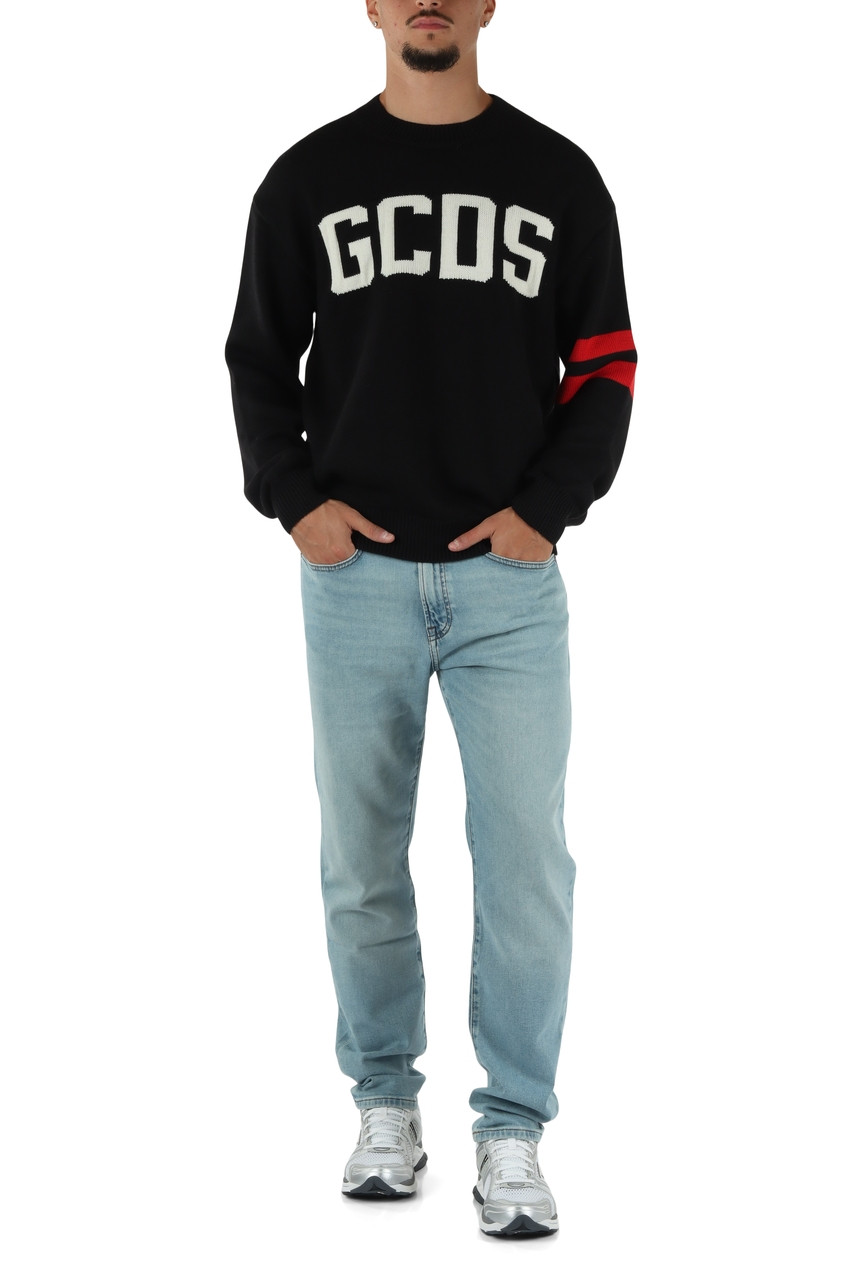 NERO | Maglia girocollo in misto lana
