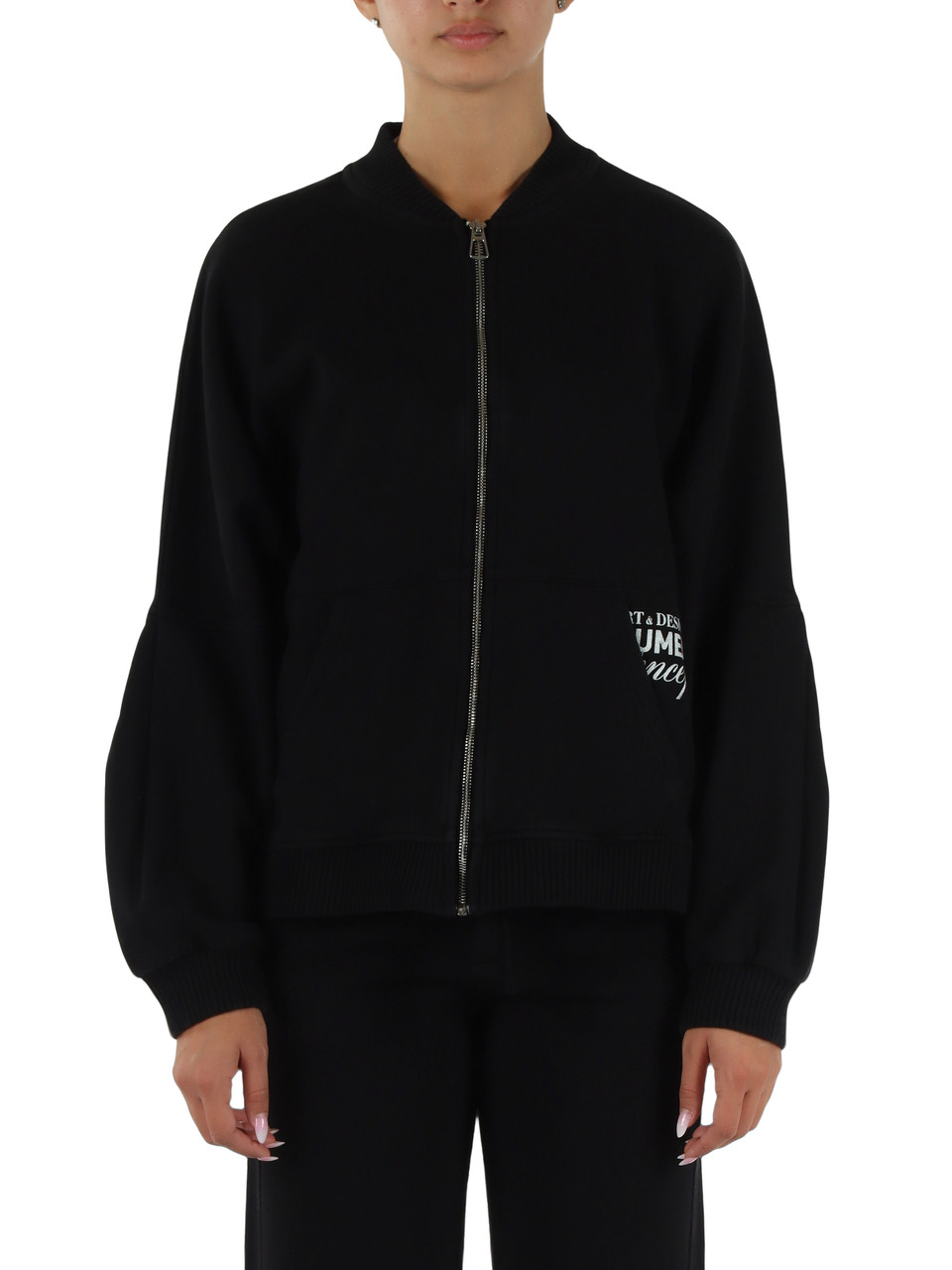 NERO | Felpa modello bomber