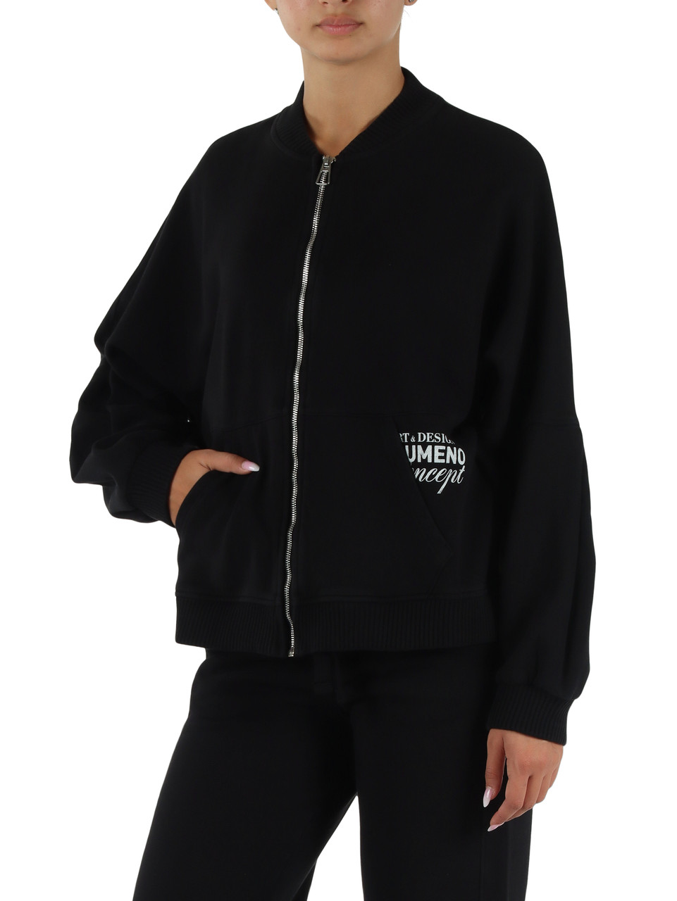NERO | Felpa modello bomber