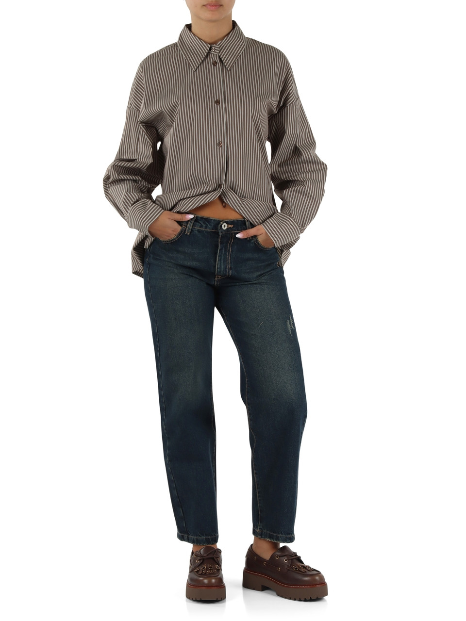 BLU | Pantalone jeans cinque tasche con vita semielasticizzata