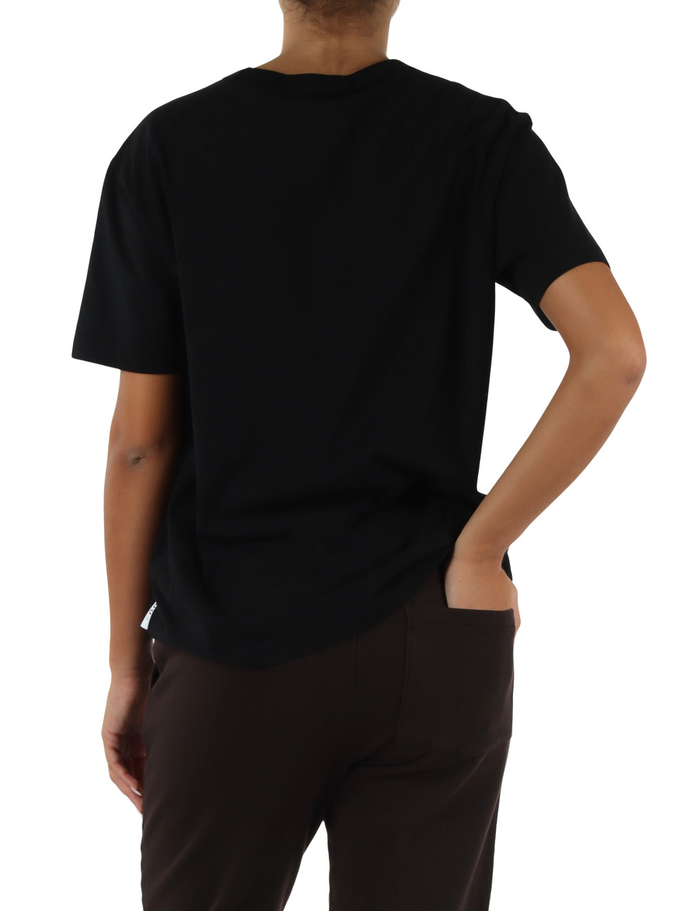 NERO | T-shirt in cotone con scritta logo a rilievo