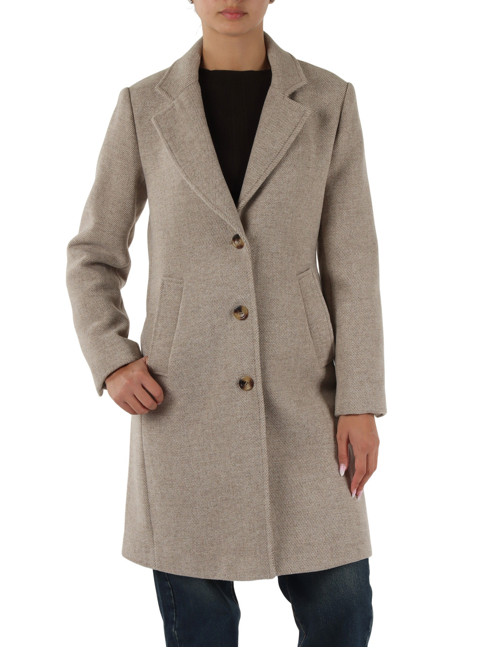 BEIGE | Mantel aus Wollmischung