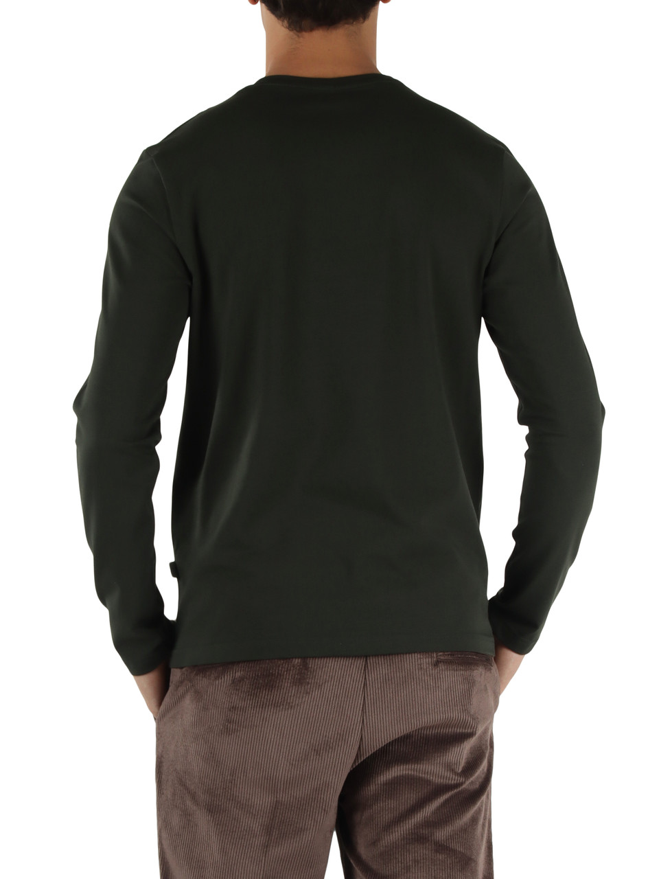 VERDE SCURO | T-shirt manica lunga AMALFIML in cotone stretch