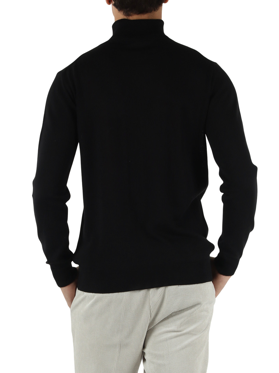 NERO | Maglia collo alto FLIRT in misto lana