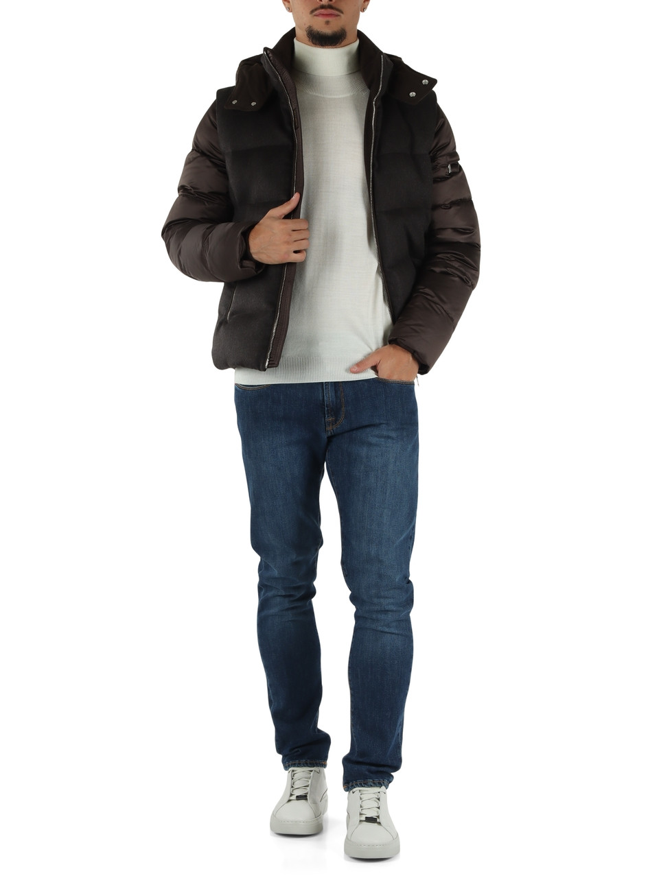 avorio | Maglia collo alto FLIRT in misto lana
