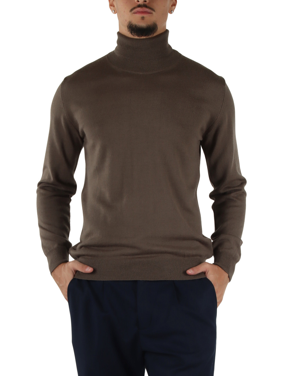 TORTORA | Maglia collo alto FLIRT in misto lana