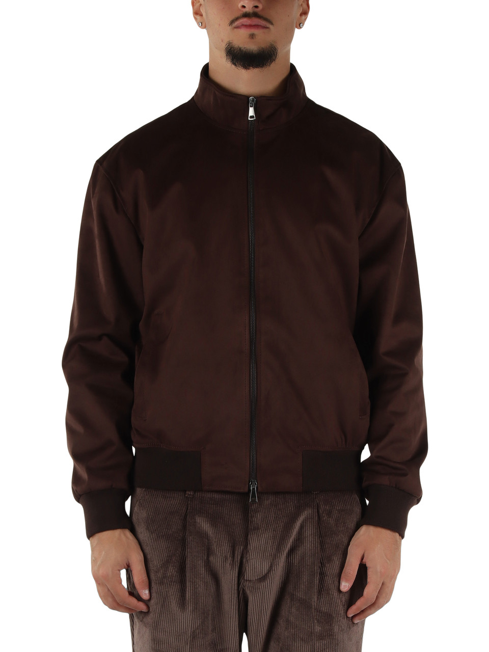 MARRONE | Giacca effetto suede