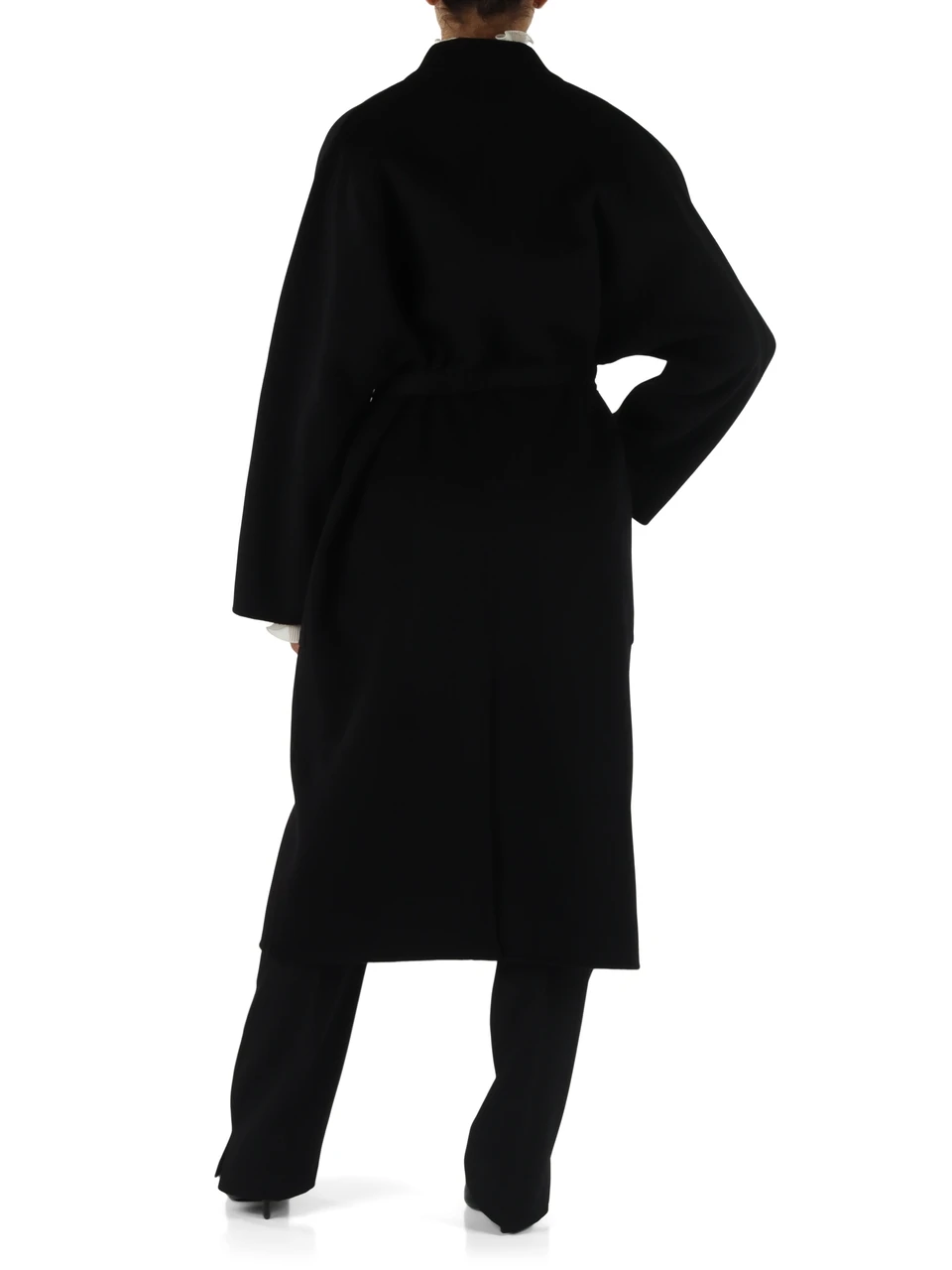 NERO | Cappotto over in panno double di lana