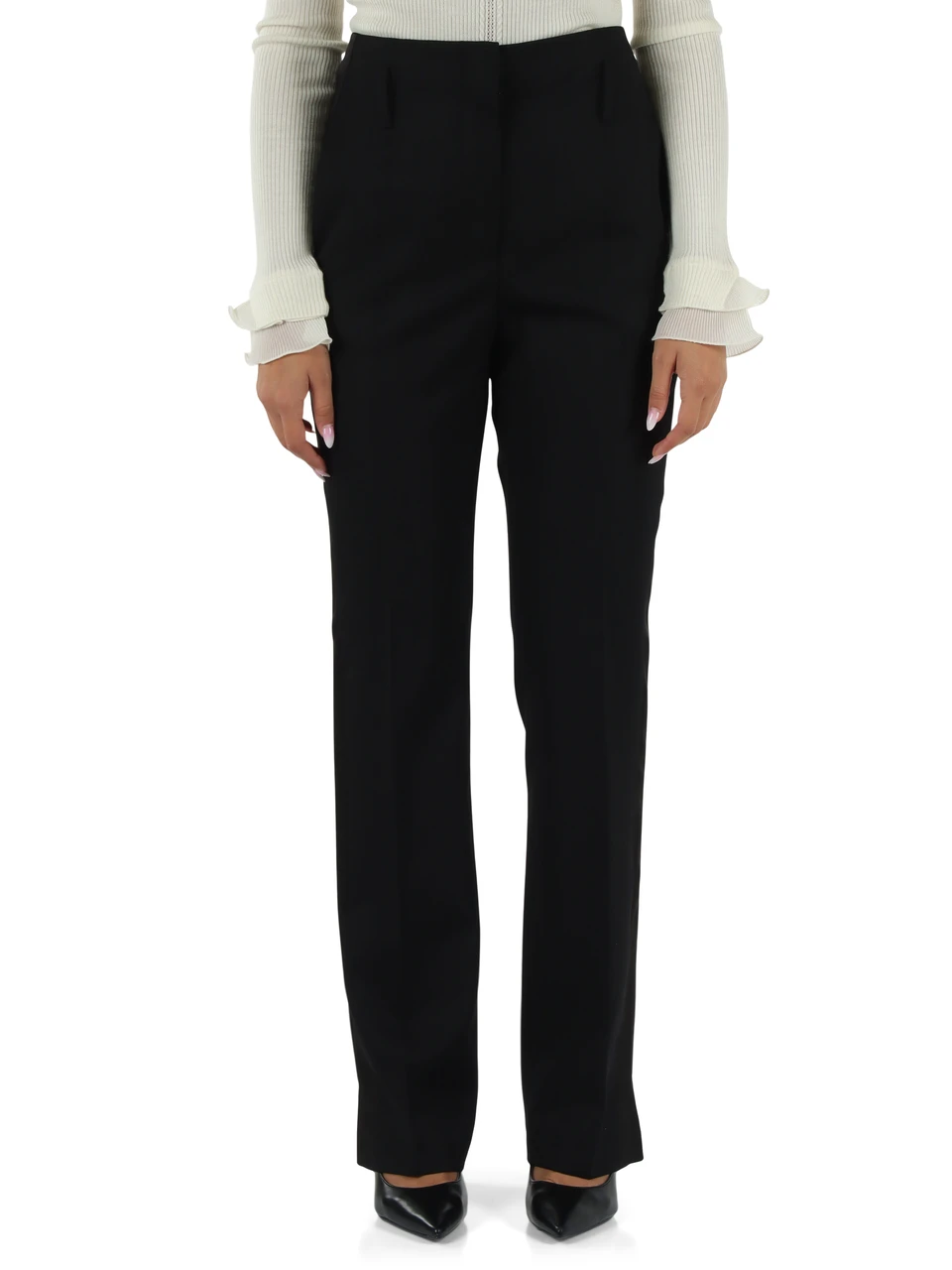 NERO | Pantalone in lana vergine Marzotto