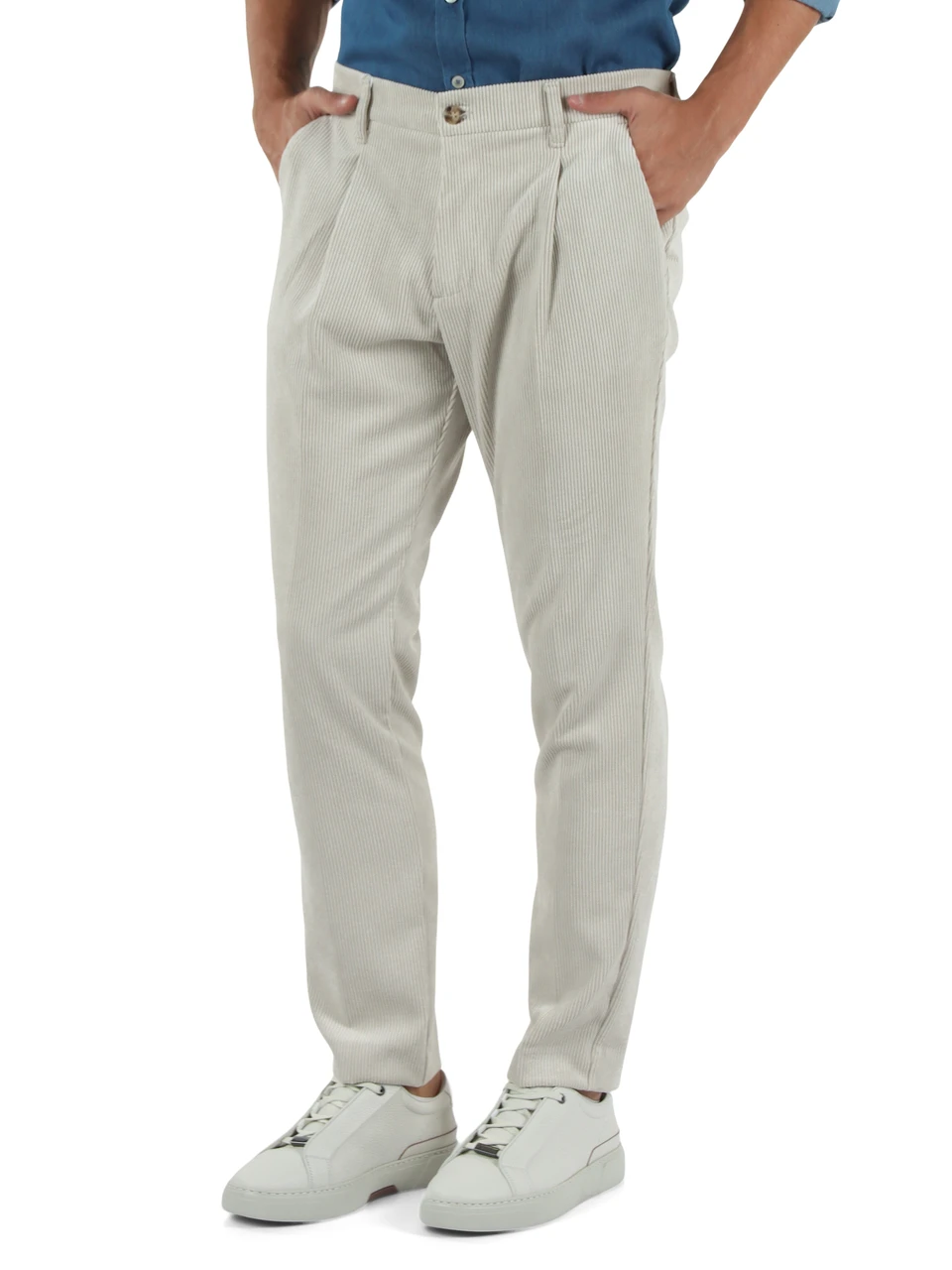 avorio | Pantalone TOM in velluto a coste