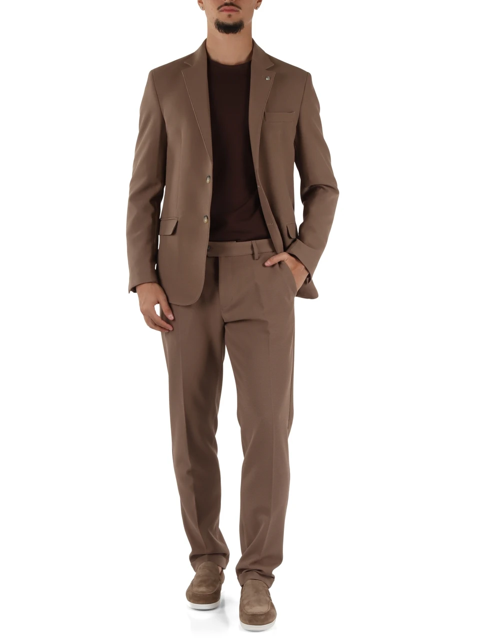 TORTORA | Pantalone BOGOTAPAN slim fit in misto viscosa