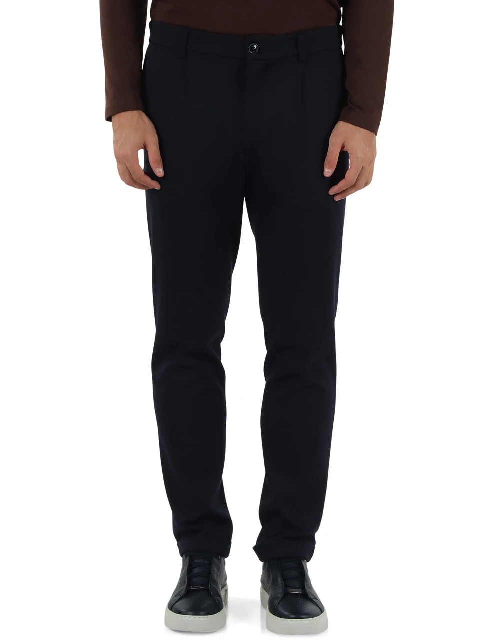 BLU SCURO | Pantalone BENPANT slim fit in misto viscosa