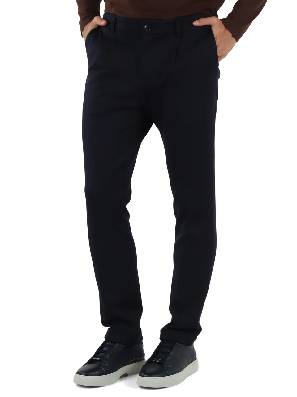 BLU SCURO | Pantalone BENPANT slim fit in misto viscosa