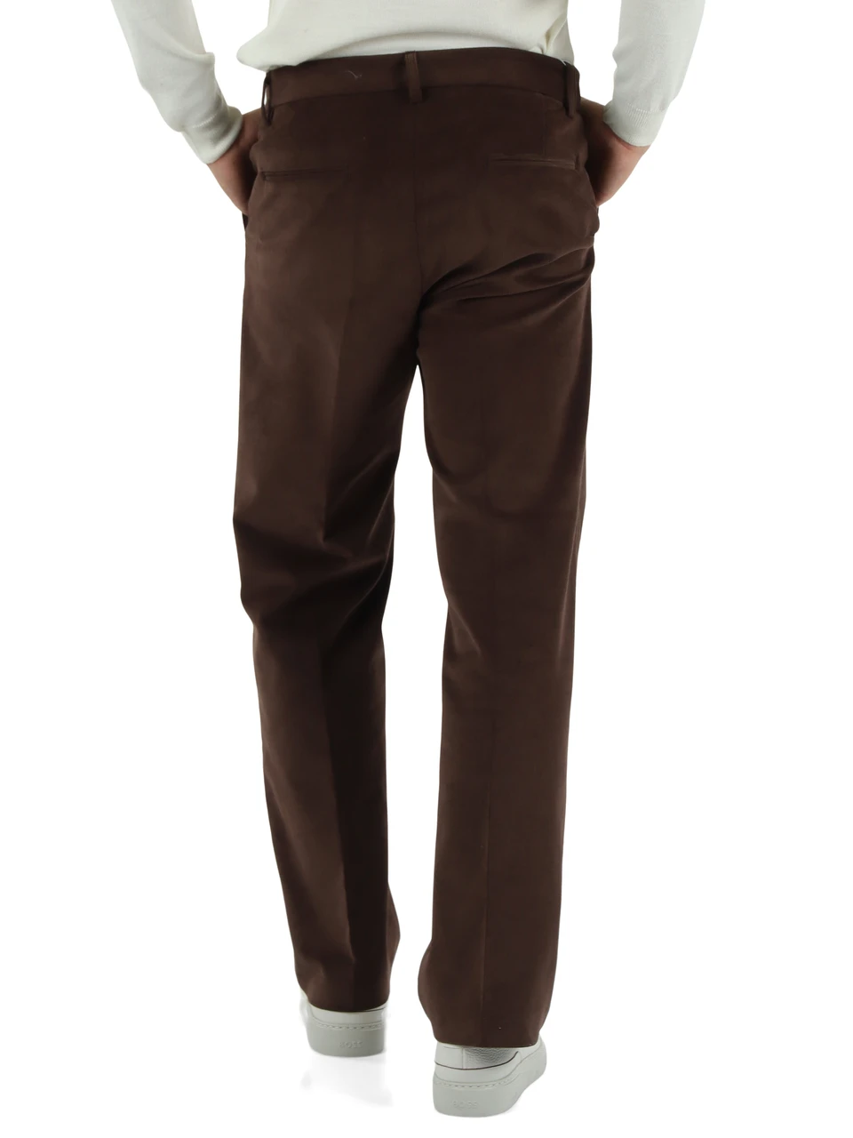 MARRONE | Pantalone WOODYVELL regular fit in velluto a coste
