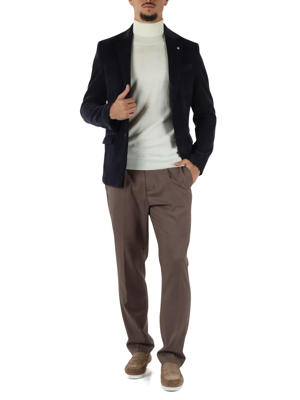 BLU | Giacca monopetto BARTON in velluto
