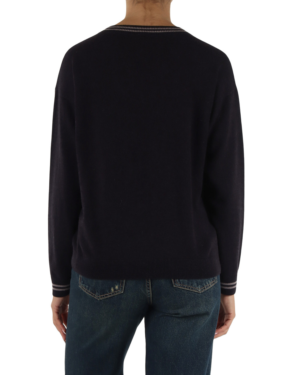 VIOLETT | V-Ausschnitt Pullover aus Kaschmir