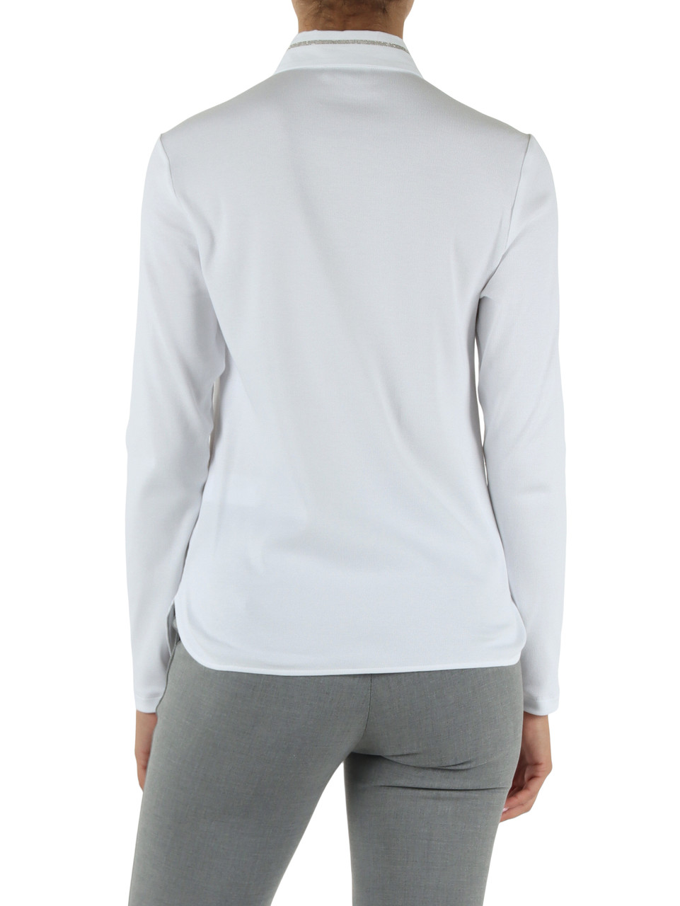 WEISS | Stretch-Popeline- und Jersey-Hemd