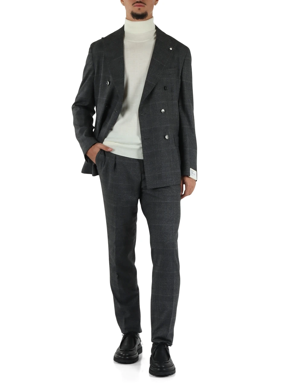GRIGIO SCURO | Abito due pezzi in lana vergine MATTHEW regular fit
