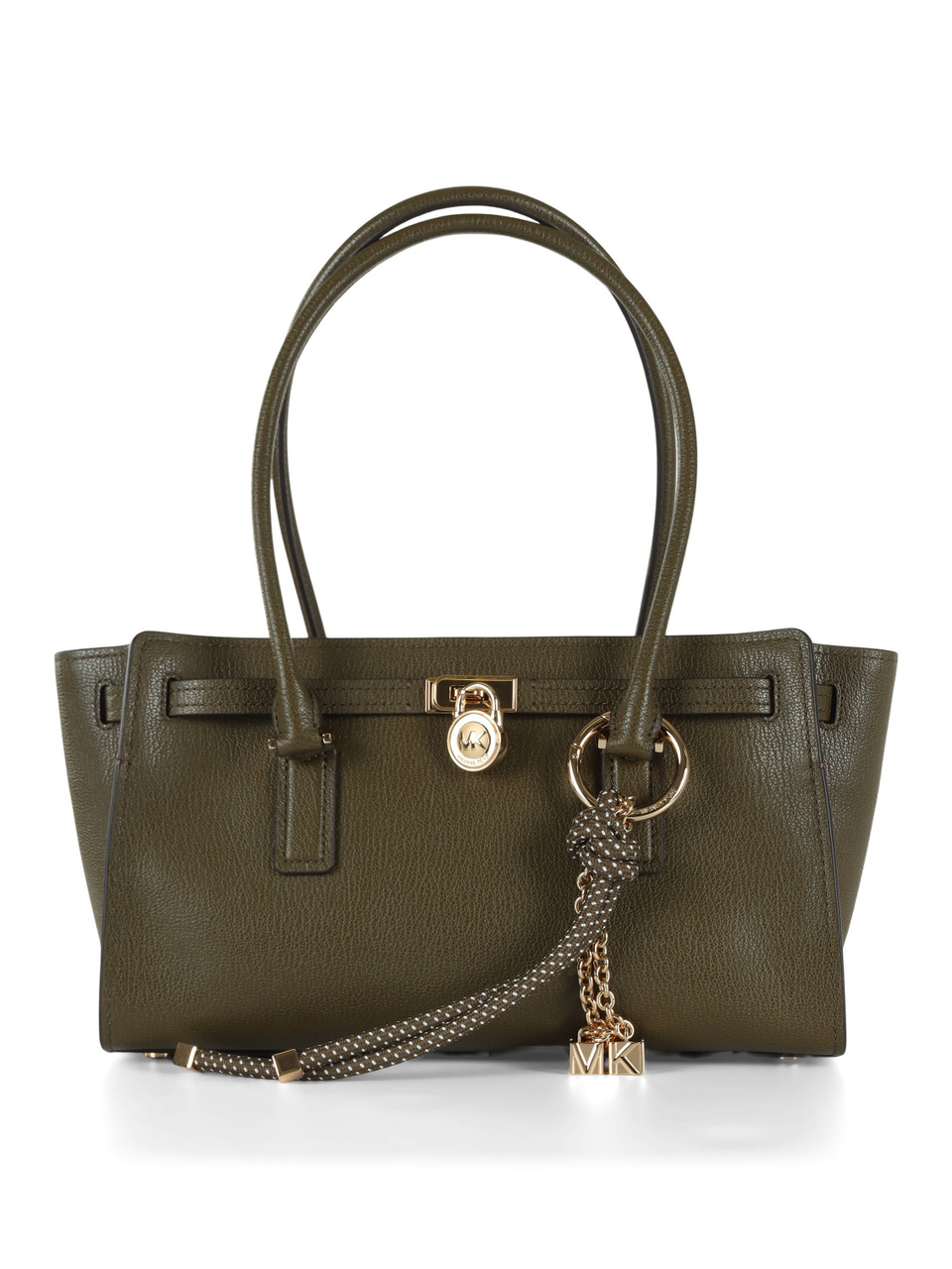 Militärgrün | HAMILTON MODERNE Small Schultertasche aus Leder