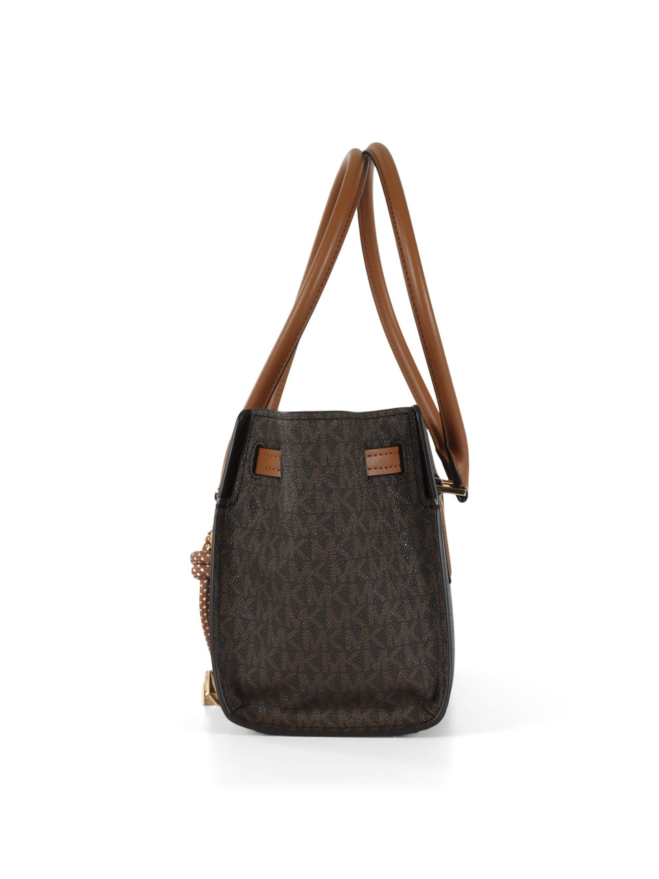 MARRONE | Borsa a spalla stampa logo HAMILTON MODERNE Small