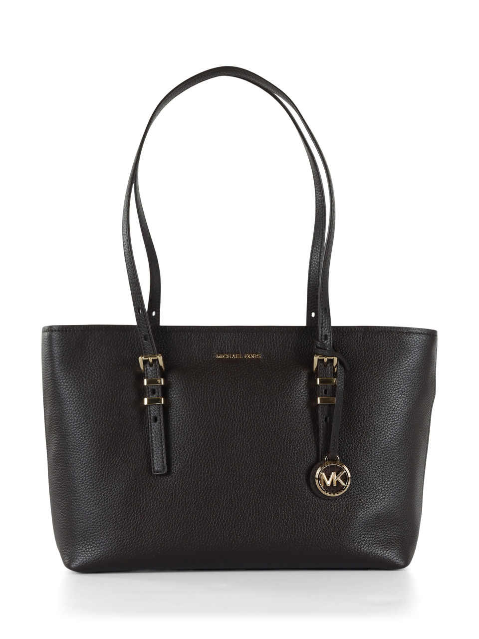 marrone scuro | Borsa tote in pelle martellata QUINN Medium
