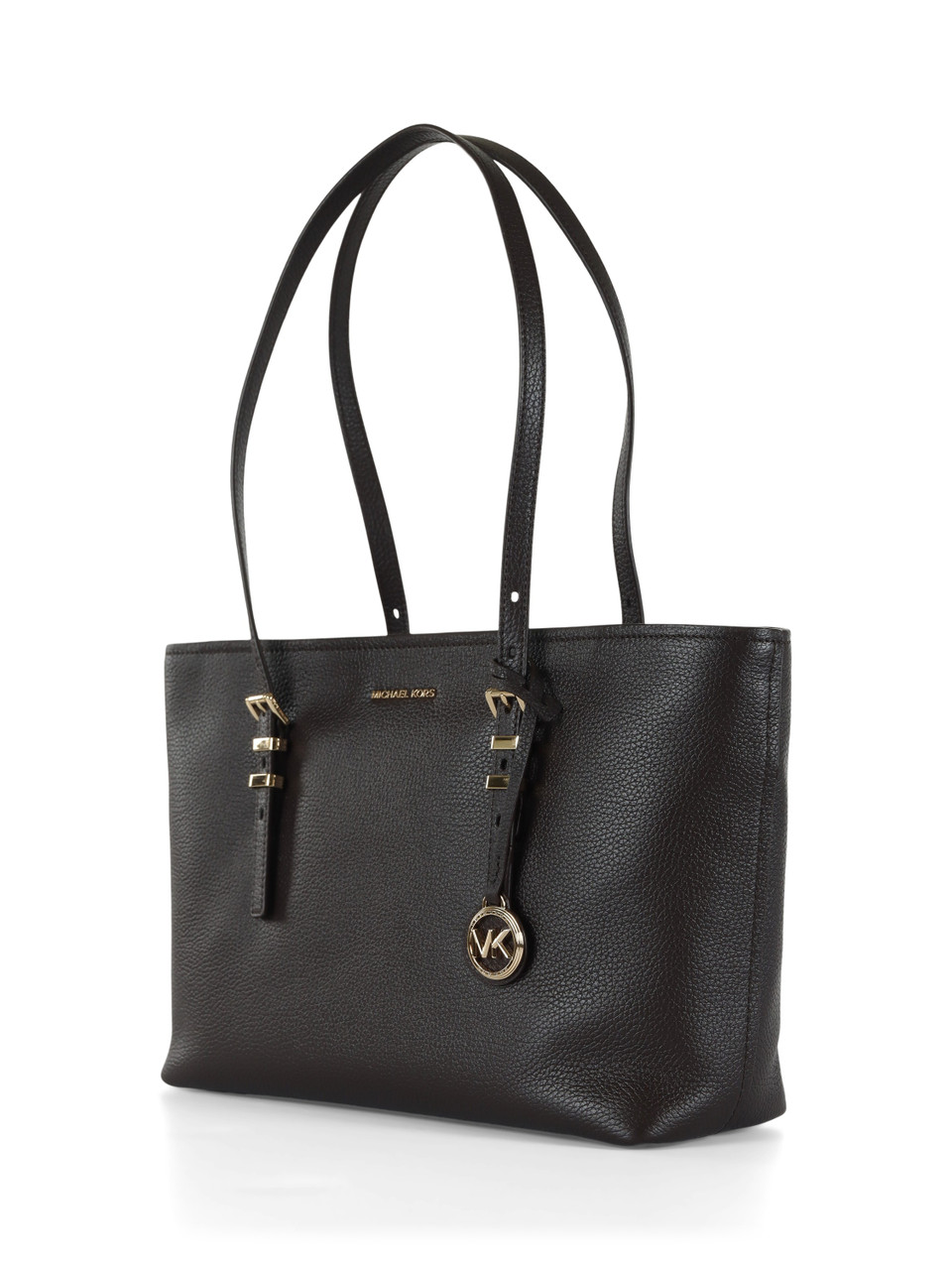 marrone scuro | Borsa tote in pelle martellata QUINN Medium