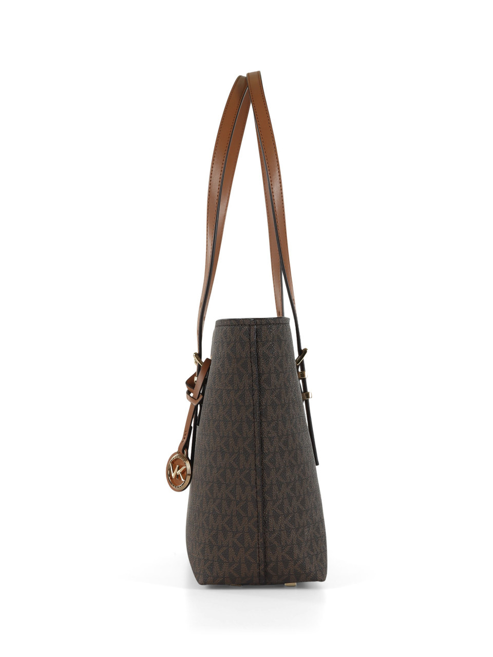 MARRONE | Borsa tote stampa logo QUINN Medium
