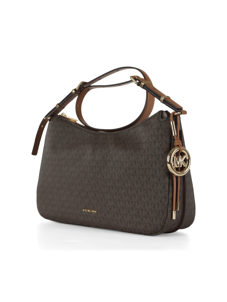 MARRONE | Borsa a spalla stampa logo NOLITA Medium
