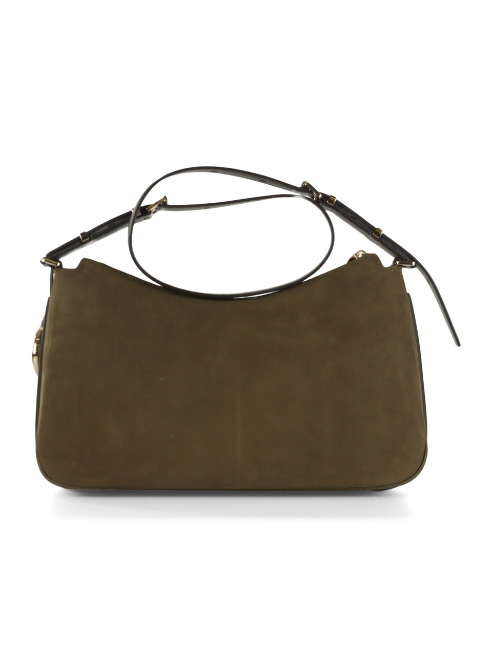 VERDE MILITARE | Borsa a spalla in nabuk NOLITA Medium