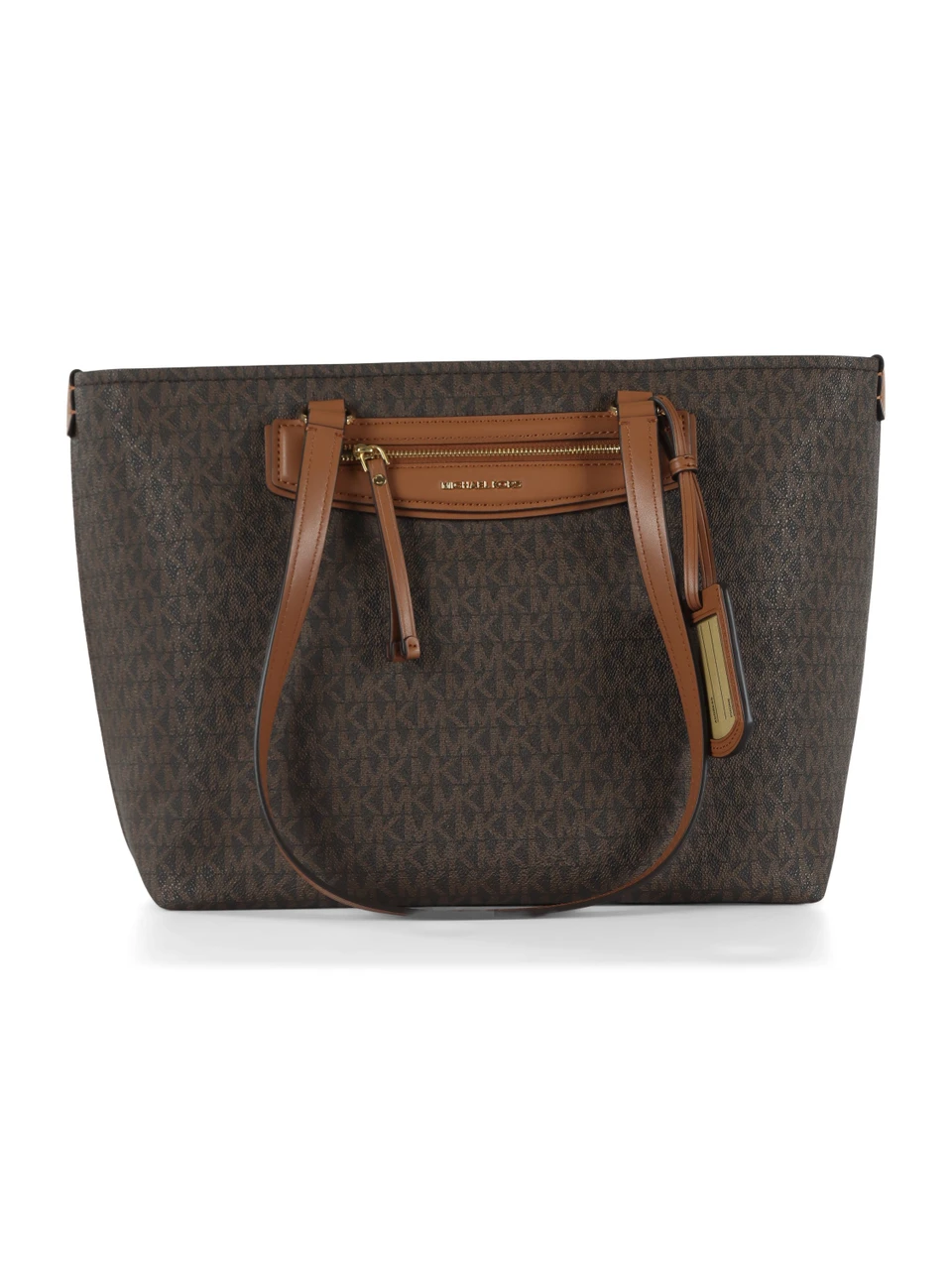 MARRONE | Borsa tote stampa logo JET SET TRAVEL Medium