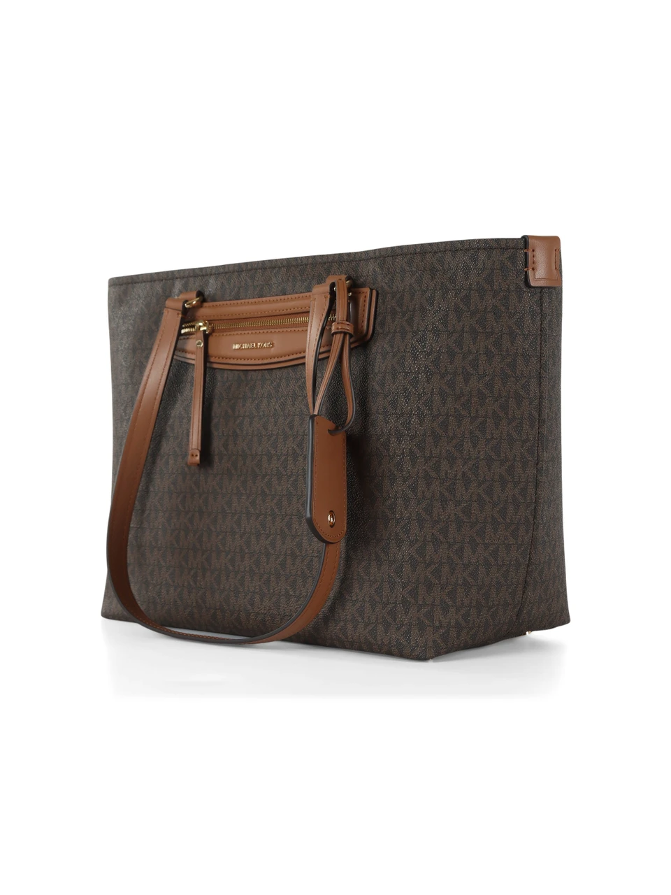 MARRONE | Borsa tote stampa logo JET SET TRAVEL Medium