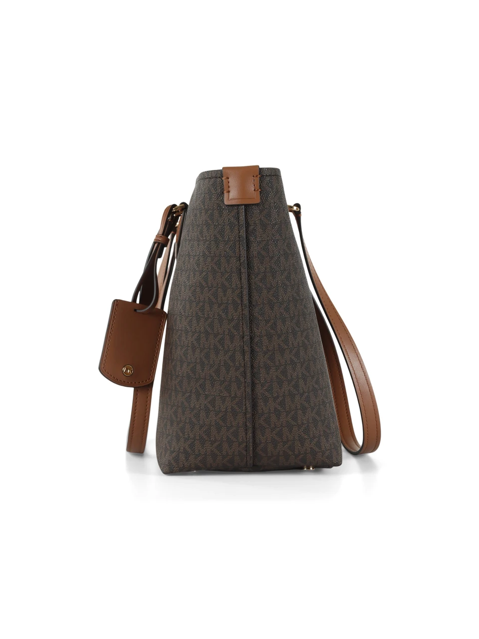 MARRONE | Borsa tote stampa logo JET SET TRAVEL Medium