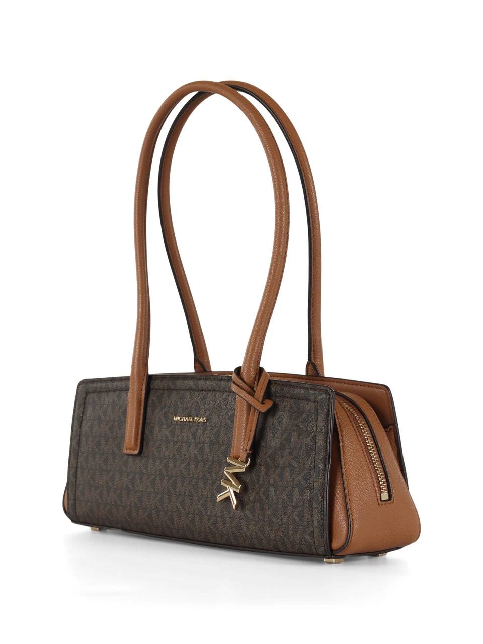 MARRONE | Borsa a spalla stampa logo LAILA Small