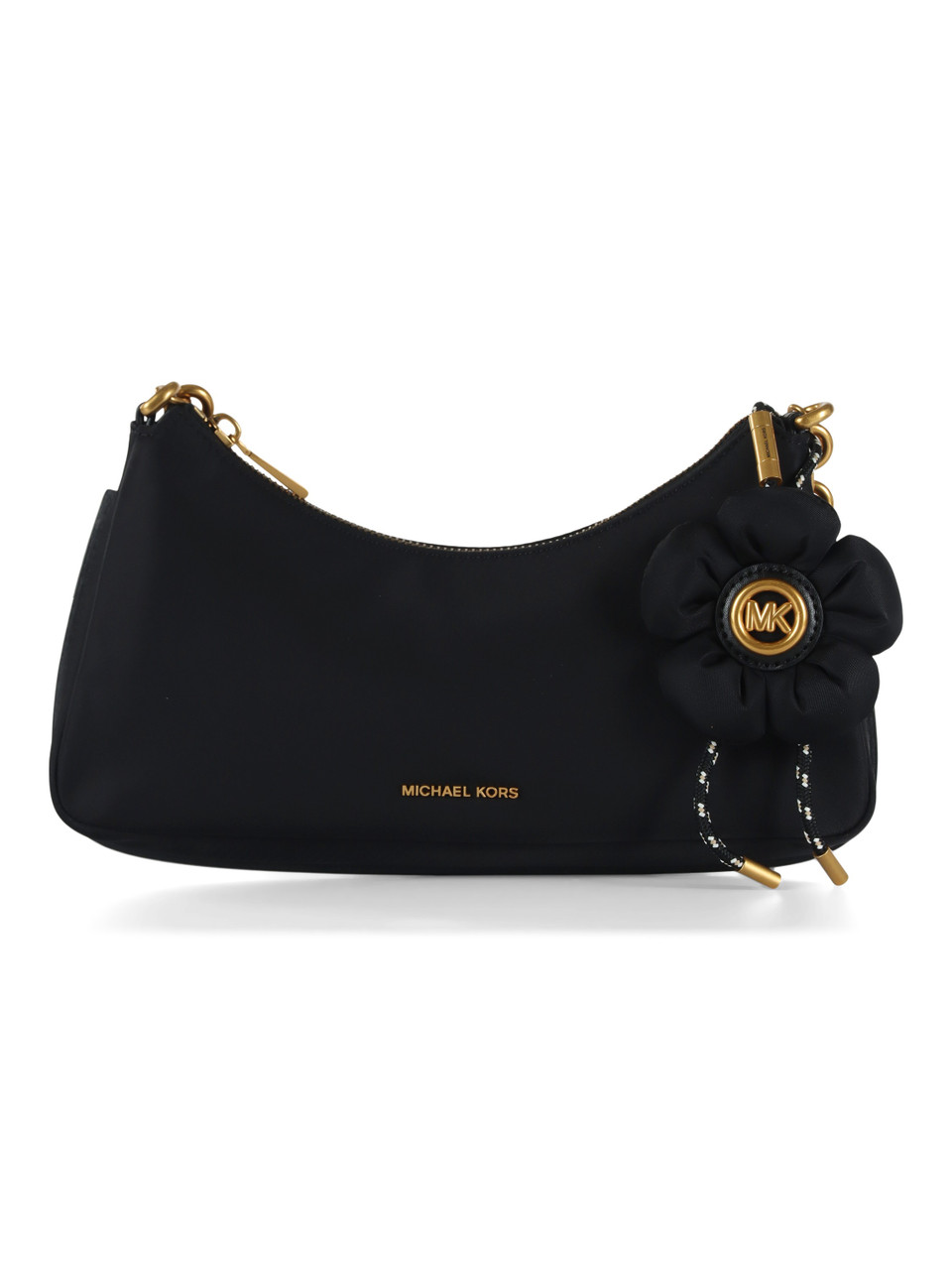 SCHWARZ | Nylon-Schultertasche NOLITA Medium