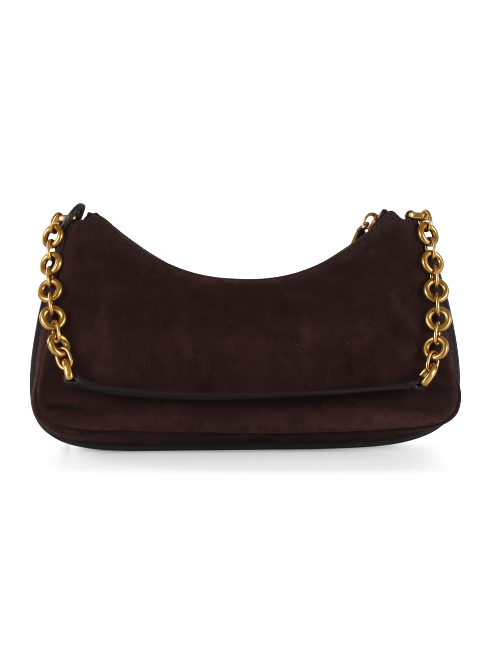 dunkelbraun | NOLITA Medium Schultertasche aus geflochtenem Wildleder