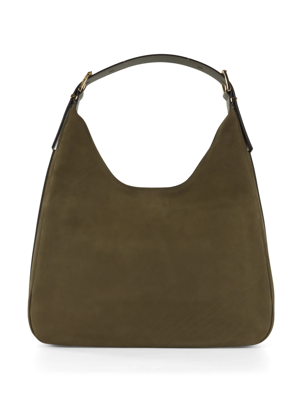 VERDE MILITARE | Borsa hobo in nabuk NOLITA Large