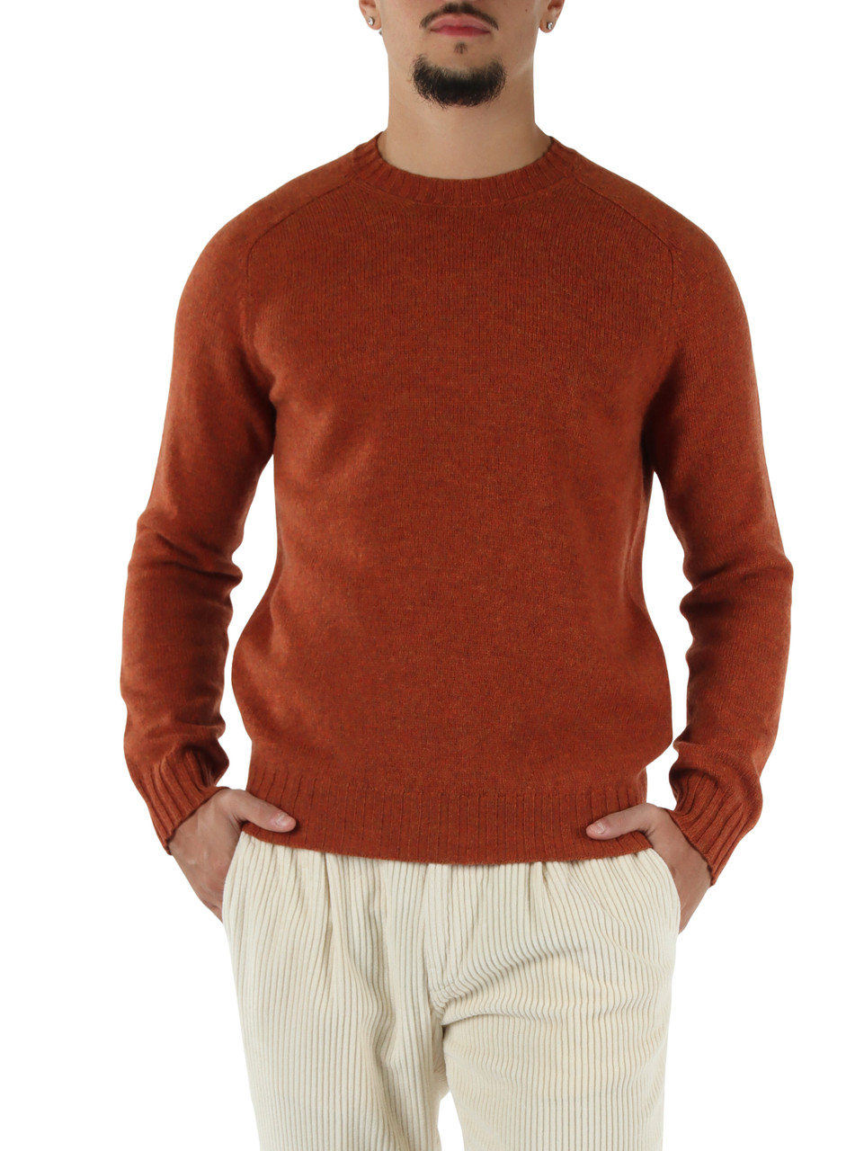 RUGGINE | Maglia girocollo in lana merino extrafine