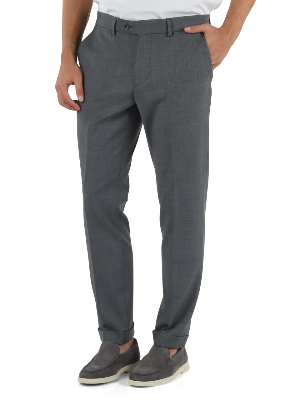 GRAU | Hose aus Wollmischung