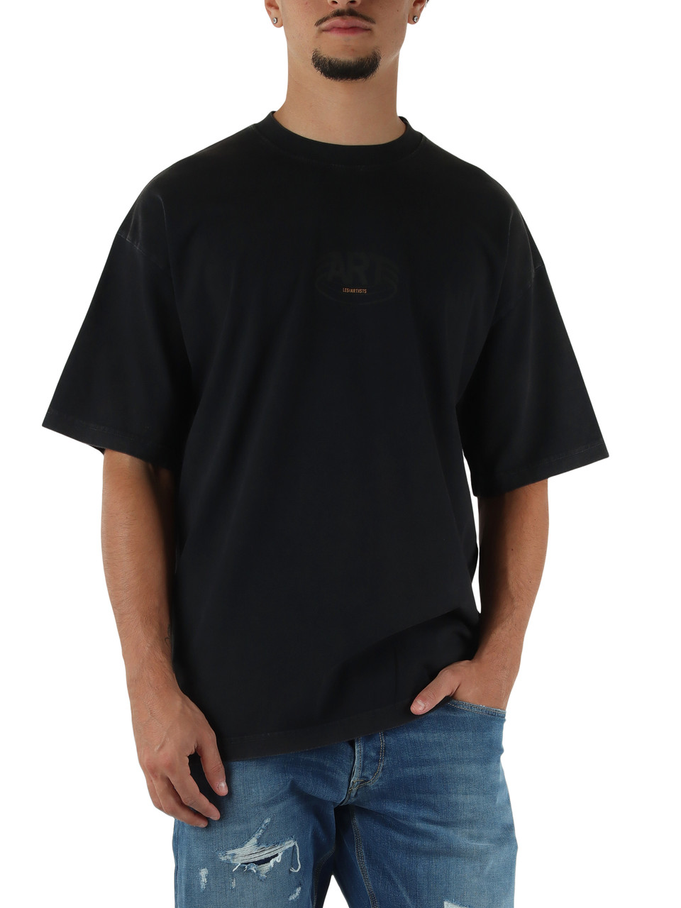 GRIGIO SCURO | T-shirt in cotone BOX FIT WORLD